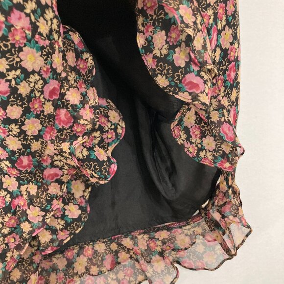 NWT Vintage Robbie Bee size 10 Petite Ditsy Floral Pure Silk Skirt Boho Fairy - Picture 7 of 9